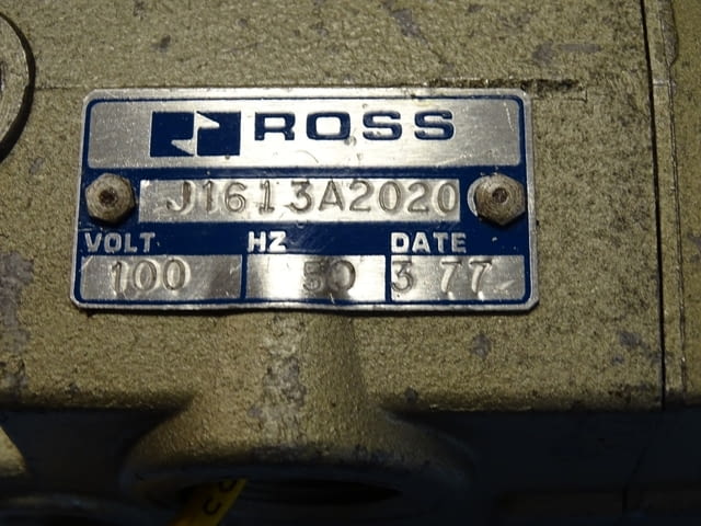 Пилотен пневматичен разпределител за преси ROSS J1613A2020 pneumatic valve 100V - снимка 4