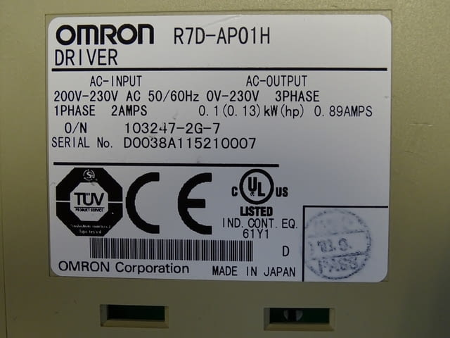 Управление Omron R7D-APO1H smart step servo drive, град Пловдив | Промишлено Оборудване - снимка 2