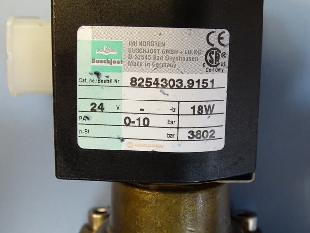 Магнет вентил Buschjost 82543039150 solenoid valve 24VDC G3/4 - снимка 5