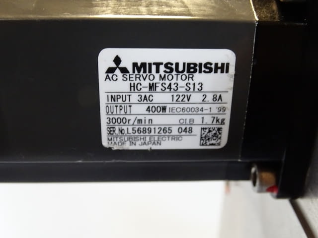 Мотор редуктор MITSUBISHI HC-MFS43-S13 AC servo motor SPN 05640.0011 worm gear box - снимка 4