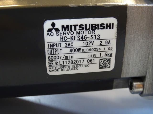 Серво мотор MITSUBISHI HC-KFS46-S13 AC servo motor, куплунг R+W, корпус IPW-800 L30 - снимка 6