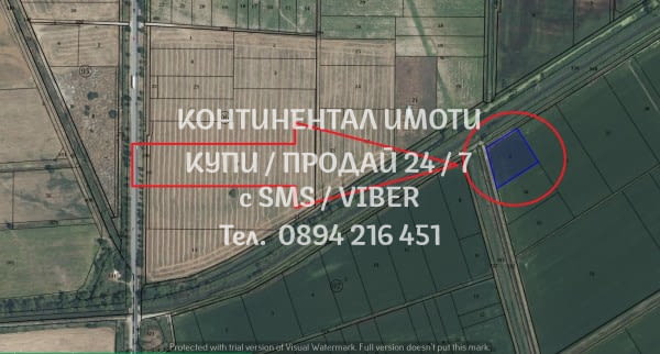 Код 62770. Поземлен имот 3дка оризище, кат. 5-та с лице на канал за поливане, на около 500м от шосе - снимка 2