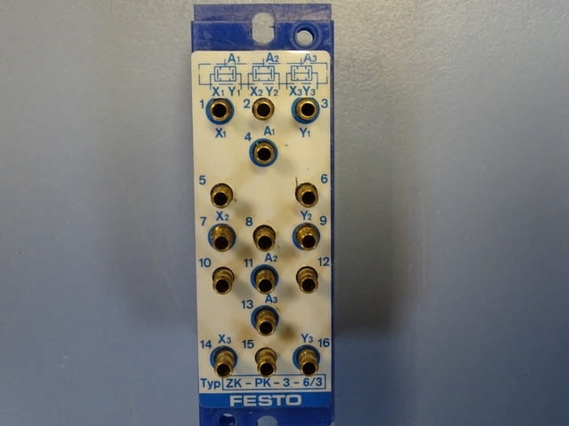 Пневматичен блок Festo ZK-PK-3-6/3 4204 Block Pneumatic Logic Valve - снимка 4