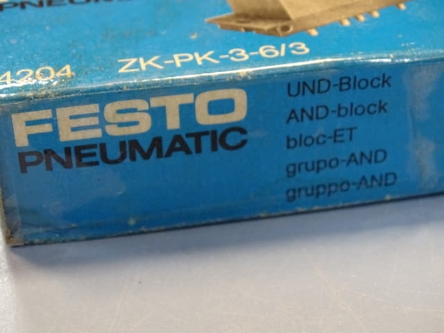 Пневматичен блок Festo ZK-PK-3-6/3 4204 Block Pneumatic Logic Valve - снимка 11