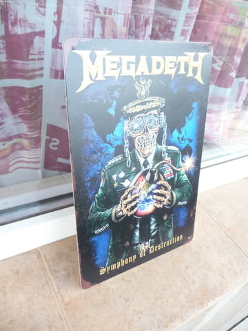 Метална табела музика Megadeath хеви метъл траш албум бомба експлозив - снимка 2