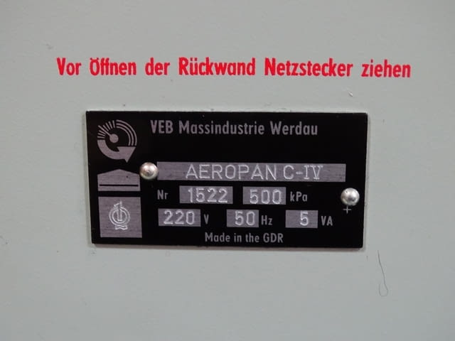 Уред за активен контрол VEB Massi AEROPAN C-IV dual air gauge 500kPa - снимка 7