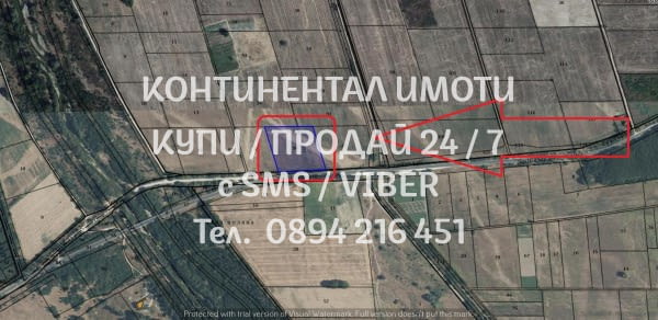 Код 62815. Поземлен имот нива 16дка с лице на шосето 130м преди селото. Отдадена под аренда, възможн - снимка 2