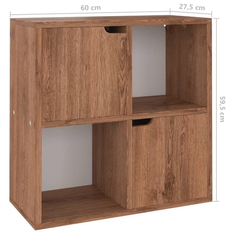 Етажерка за книги, кафяв дъб, 60x27, 5x59, 5 см, ПДЧ, city of Varna | Cabinets & Dressers - снимка 2