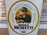 Метална табела бира Birra Moretti италиянска реклама хубава бар