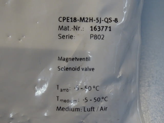 Пневматичен разпределител Festo CPE18-M2H-5J-QS-8 Solenoid Valve 110VAC - снимка 3