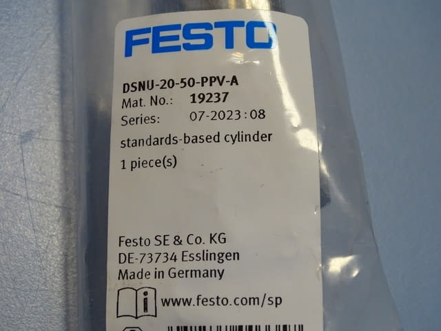 Пневматичен цилиндър Festo DSNU-20-50-PPV-A standards-based cylinder - снимка 2