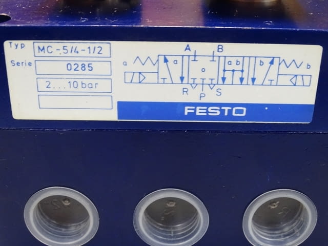 Пневматичен разпределител Festo MC-5/4-1/2 Solenoid Control Valve 220VAC/24VDC - снимка 2