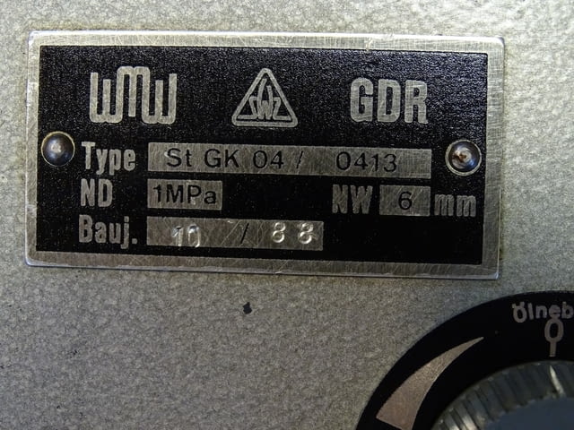 Пневматичен блок wmw DDR StGK04/0413 Pneumatic Valve 10Bar 24VDC - снимка 3