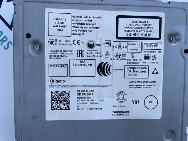 5Q0035840A MMI навигация, радио, мултимедия за Skoda Octavia, Шкода Октавия 2016г. в автоморга Delev - снимка 2