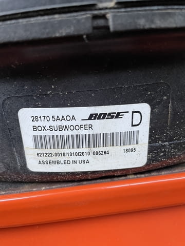 281705AA0A, 6272220010 BOSE SUBWOOFER за Nissan, Infiniti, Нисан, Инфинити в автоморга Delev Motors, - снимка 2