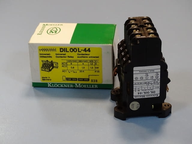 Контактор Klockner-Moeller DIL 00L-44 universal contactor relay 220/240V - снимка 1