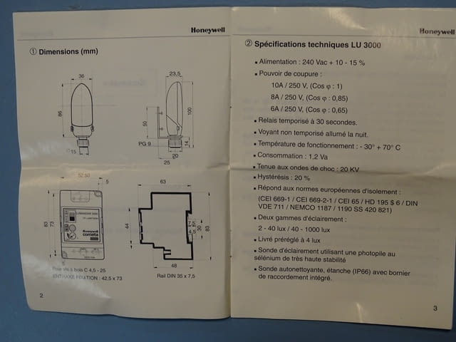 Фотоелектрически сензор Honeywell Lumandar 3000 Cometa FF-LAMT30RH Photoelectric switch - снимка 10