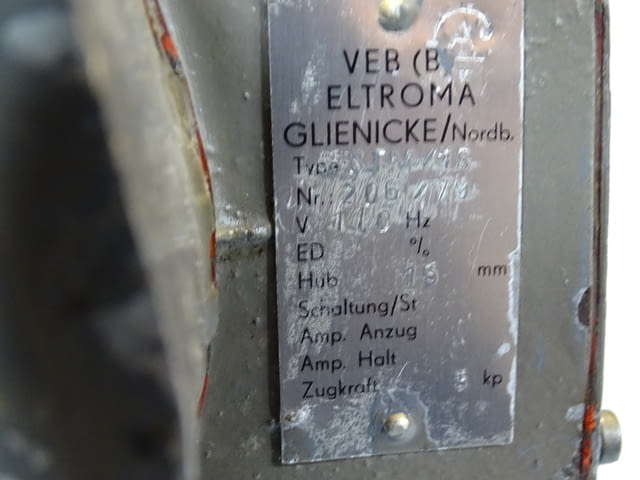 Ел. магнит VEB(B)ELTROMA STM/1S solenoid 100VAC 50Hz, град Пловдив | Промишлено Оборудване - снимка 7