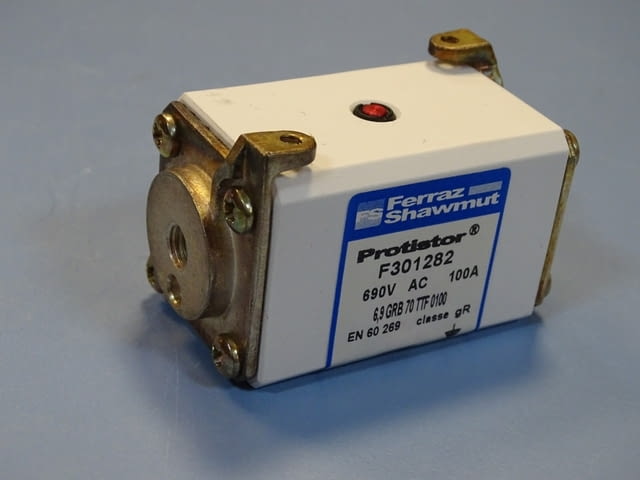 Предпазител Ferraz Shawmut Protistor F301282 Fuses 6.9GRB70TTF0100 100A 690VAC - снимка 3