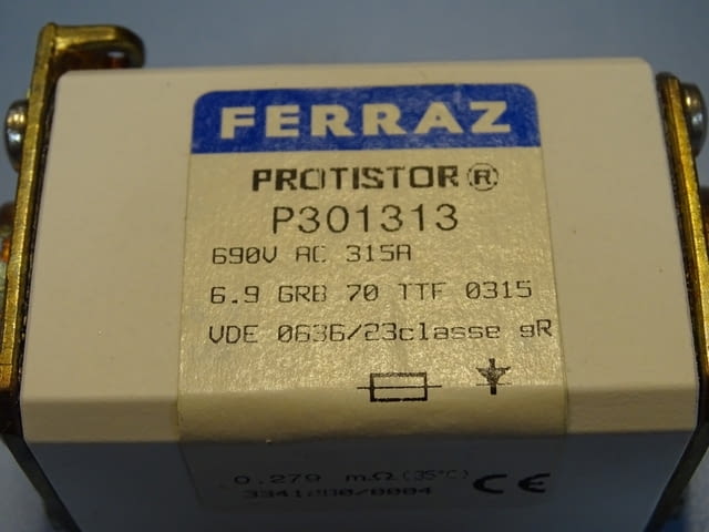 Предпазител Ferraz Shawmut Protistor P301313 Fuses 6.9GRB70TTF0315 315A 690VAC - снимка 5