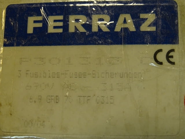 Предпазител Ferraz Shawmut Protistor P301313 Fuses 6.9GRB70TTF0315 315A 690VAC - снимка 9