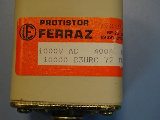 Предпазител Ferraz Protistor 1000 C3URC72TC+TD400 Fuses 400A 1000VAC - снимка 3