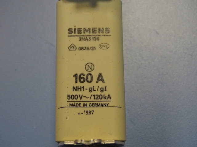 Предпазител Siemens 3NA3136 HRC-Fuse160A 500VAC, city of Plovdiv | Industrial Equipment - снимка 4