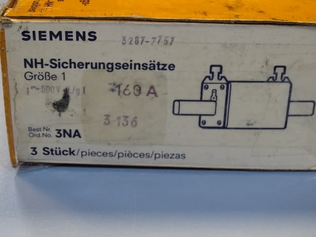 Предпазител Siemens 3NA3136 HRC-Fuse160A 500VAC, city of Plovdiv | Industrial Equipment - снимка 9