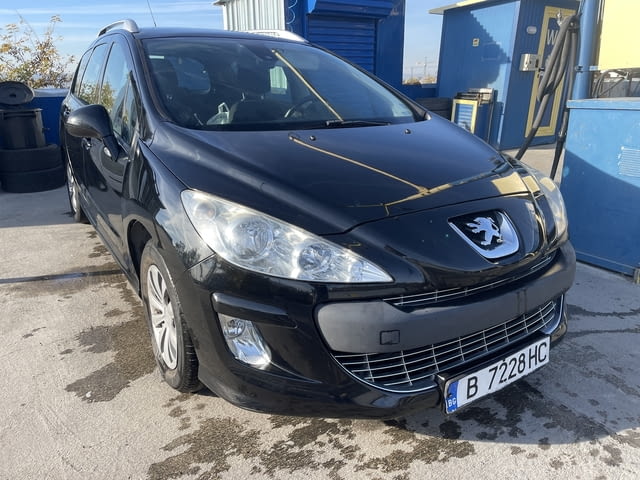 Peugeot 308 комби, 6+1 1.6i 120 кс., автоматик, панорама, 121 000 реални километри, 2010 г., перфект - снимка 1