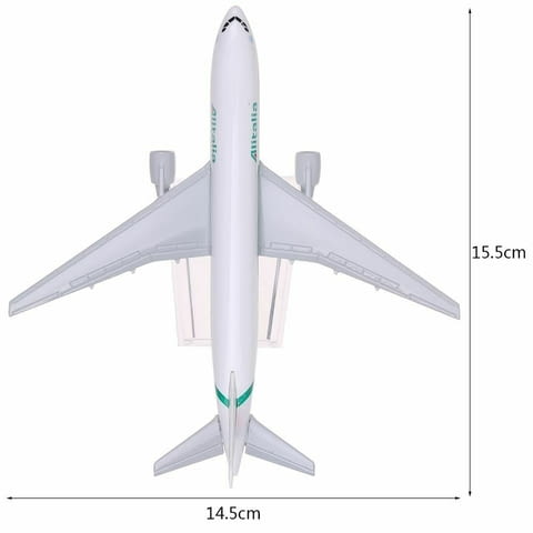 Бойнг 777 самолет модел макет Alitalia метален лайнер летище пътници - снимка 3