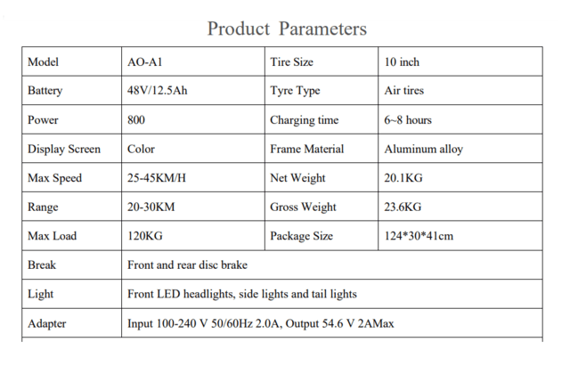 Електрически скутер/тротинетка AOKDA A1 800W 12.5AH, city of Razgrad | Other - снимка 9