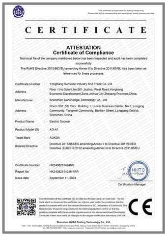 Електрически скутер/тротинетка AOKDA A1 800W 12.5AH, city of Razgrad | Other - снимка 10