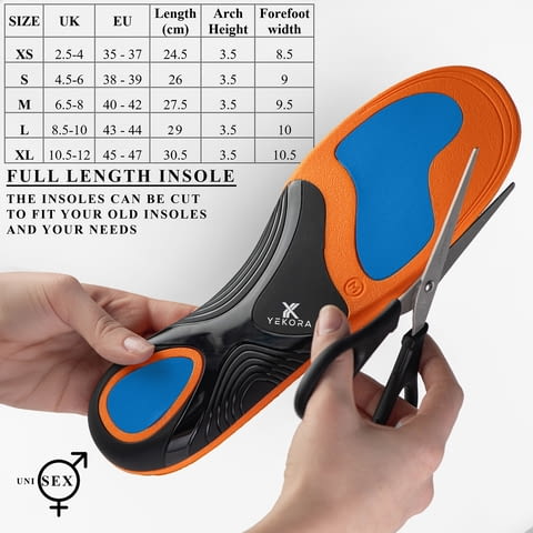 Ортопедични стелки YEKORA Ortho Plus плоскостъпие дюстабан паднал свод - снимка 3