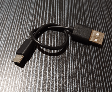 Кабел Lanberg USB 2.0 мъжки към USB тип C мъжки, 50 см, Черен - снимка 1