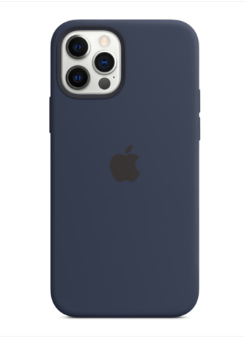 Калъф Apple Silicone Case MagSafe за iPhone 12/12 Pro, Deep Navy - снимка 1