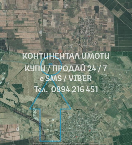 Кодг 62874. Нива 9700м2 с лице 150м на АМ Тракия и канал за поливане, с НТП оризище, 3-та кат. под а - снимка 4