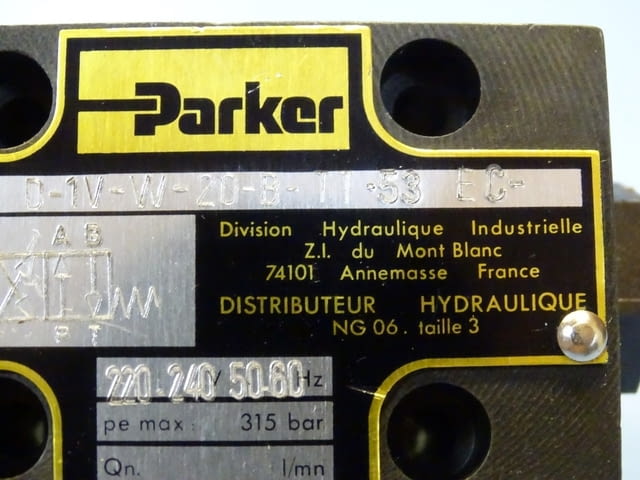 Хидравличен разпределител Parker D-1V-W-20-B-TT-53 EC directional control valve 315Bar - снимка 5