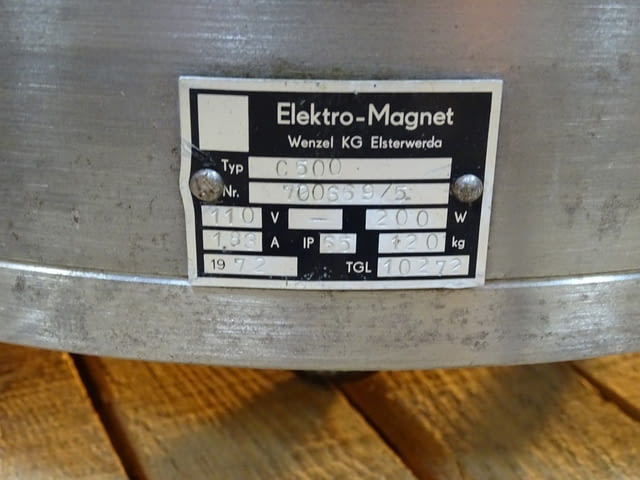 Магнитна маса кръгла Elektro-Magnet C 500 electromagnetic table VEB TGL10272 - снимка 7