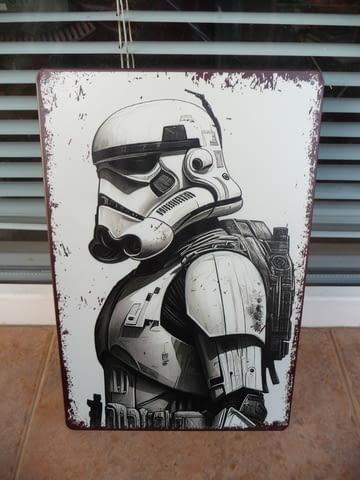 Метална табела филм Междузвездни войни Войник Star Wars въоръжен - снимка 1