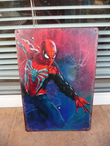 Метална табела филм Спайдърмен човекът паяк екшън комикс герой - снимка 1