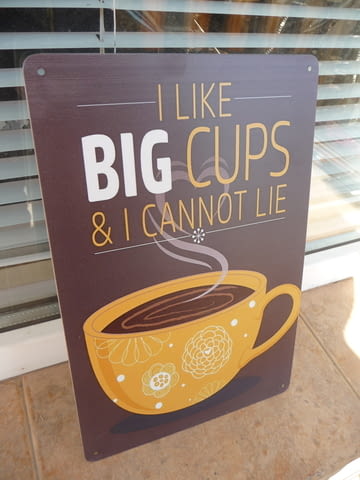 Метална табела кафе харесвам големи чаши coffee много кафета, city of Radomir - снимка 2