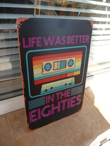 Метална табела музика аудио касета 80-те години хубав време касетофон - снимка 2