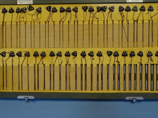 Комплект цилиндрични калибри за резба(телчета) Carl Zeiss Jena DDR Ф0.17-Ф6.35mm - снимка 2