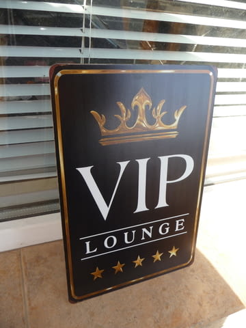 Метална табела надпис ВИП салон зона VIP lounge випаджии 5 звезди - снимка 2