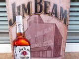 Метална табела уиски Jim Beam Bourbon since 1975 дестилерия бутилка рекламна