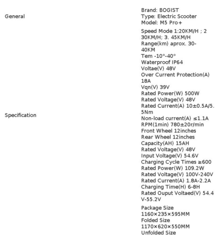 Електрически скутер/тротинетка със седалка BOGIST M5 PRO+ 500W 15AH - снимка 9
