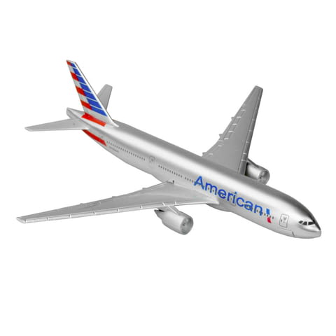 Бойнг 777 самолет модел макет American метален лайнер полет летище пътници писта - снимка 5