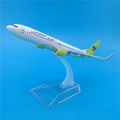 Бойнг 737 самолет модел макет Jin Air метален нискотавифна авиокомпания полетите летище - снимка 2