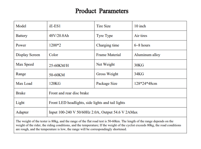Електрически скутер/тротинетка iENYRID ES1 2400W 20.8AH, city of Razgrad | Other - снимка 10