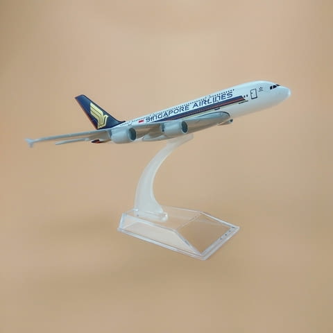 Еърбъс 380 самолет модел макет Singapore Airlines метален A380 пътнически летище - снимка 5